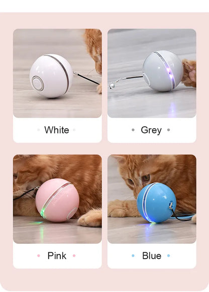 Jucarie Smart Ball Reincarcabila, cu accesoriu, Jucarie interactiva Pisici